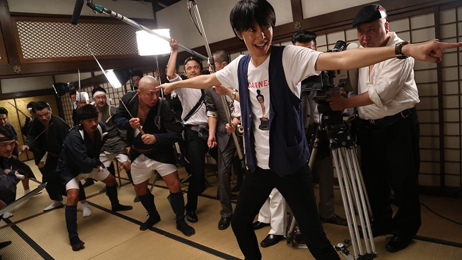 Why Don't You Play in Hell? backdrop