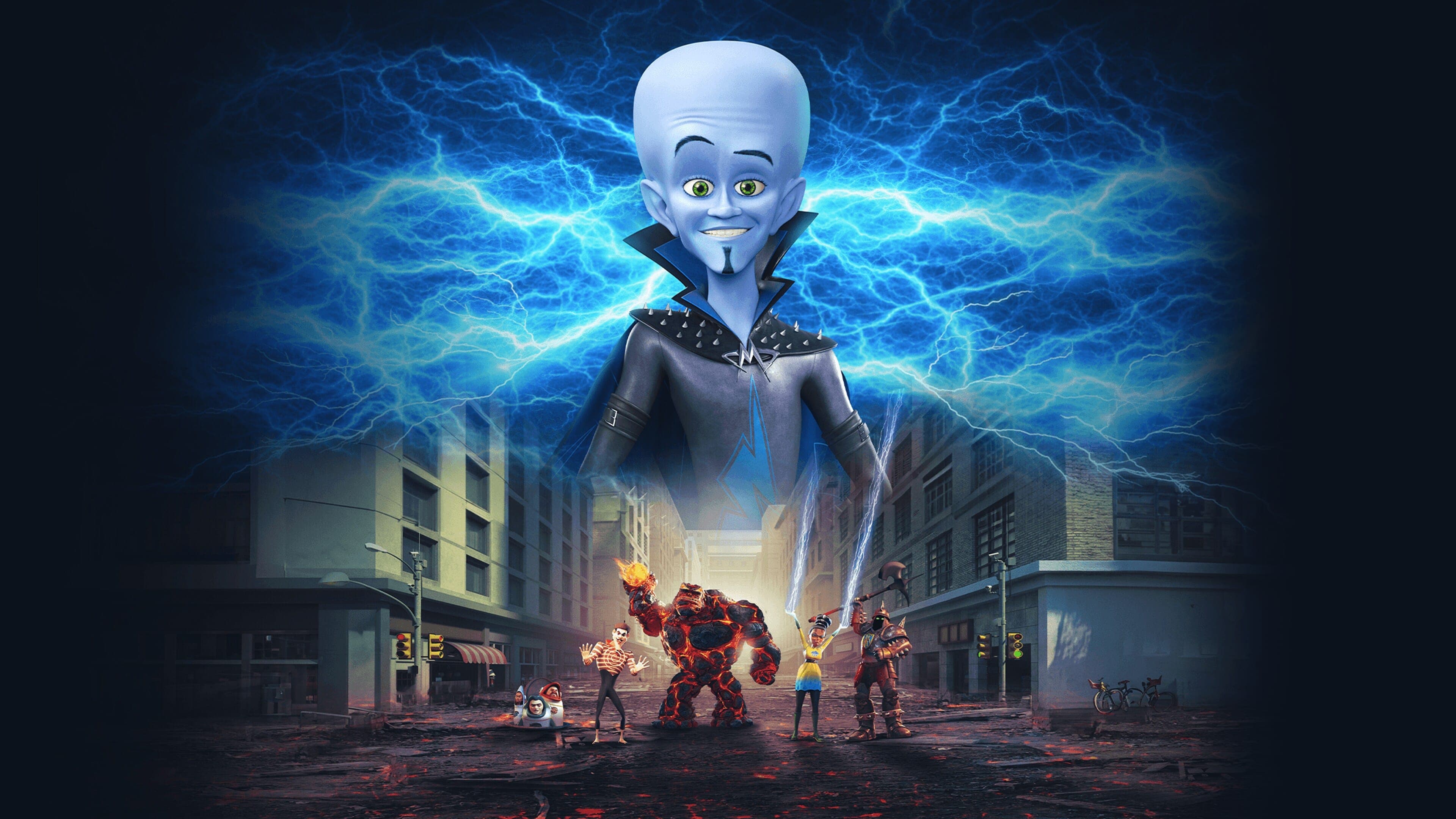 Megamind vs. the Doom Syndicate backdrop