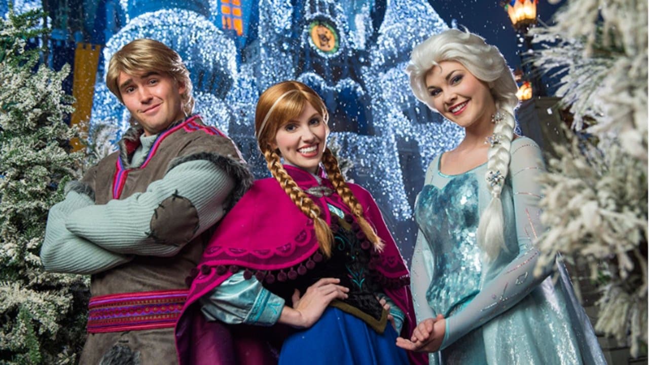 Disney Parks Frozen Christmas Celebration backdrop