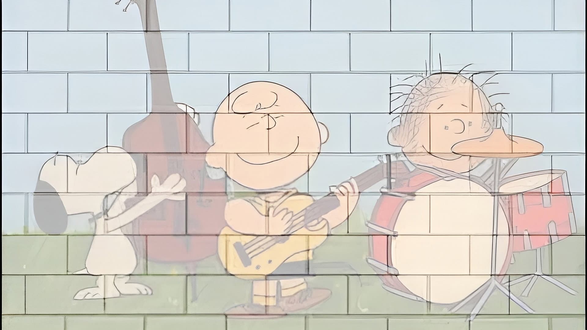 Charlie Brown vs.The Wall backdrop
