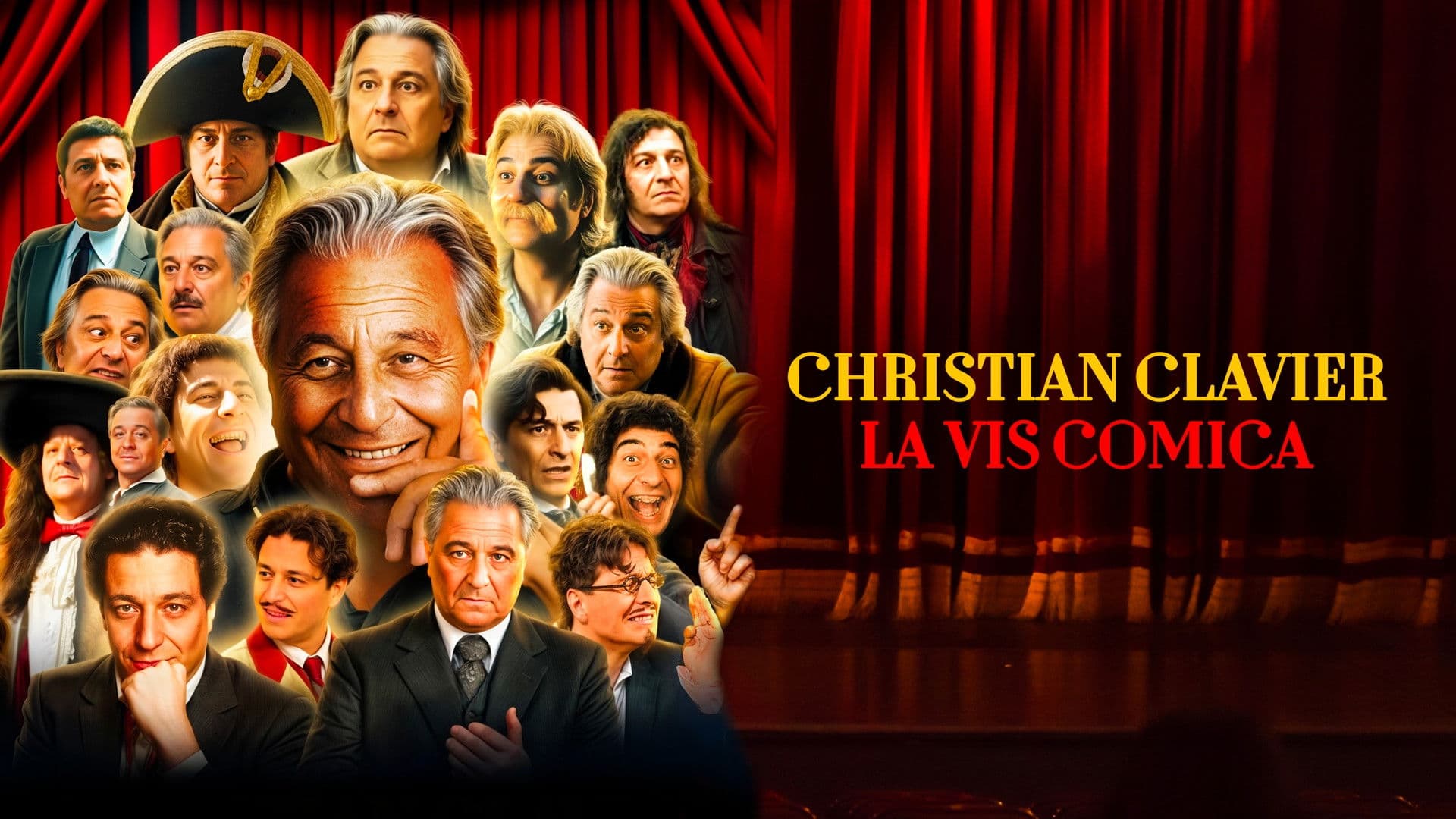 Christian Clavier: La Vis Comica backdrop