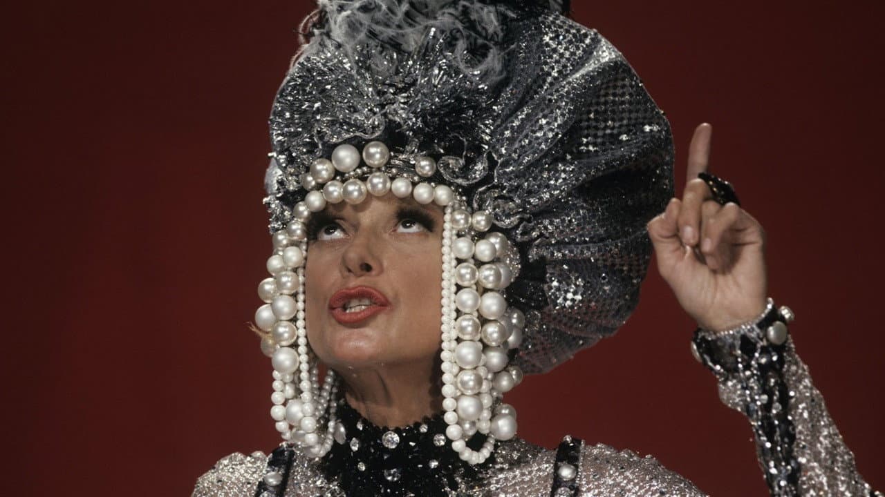 Carol Channing and 101 Men backdrop