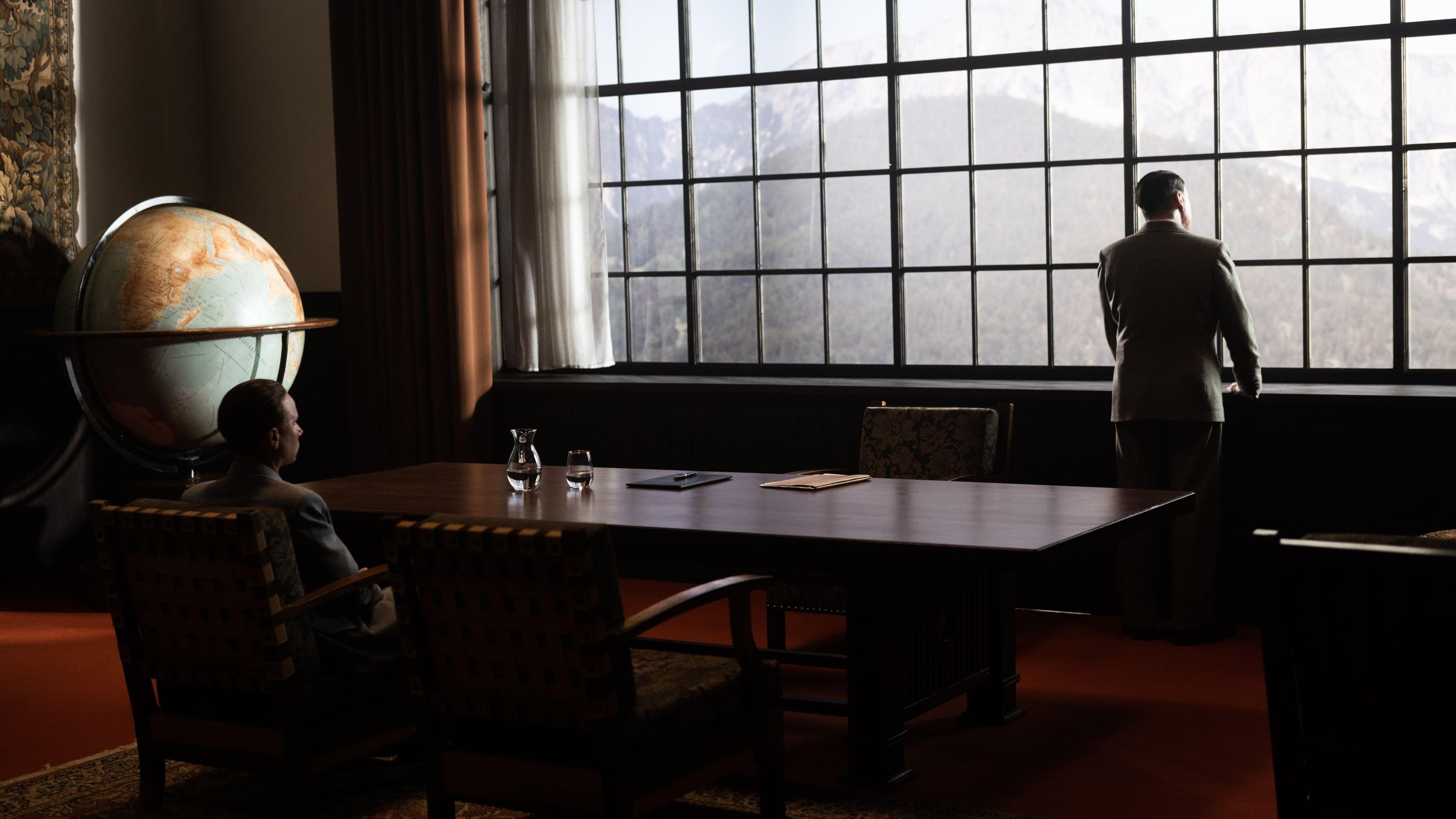 Goebbels and the Führer backdrop