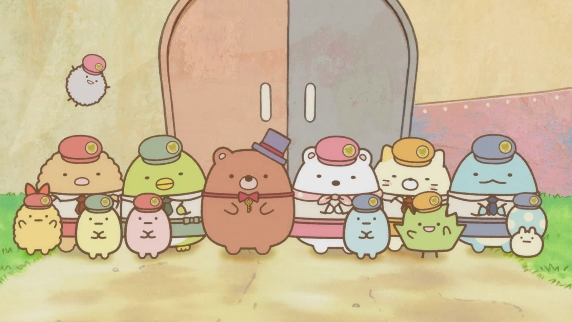 Sumikko Gurashi: The Patched-Up Toy Factory in the Woods backdrop