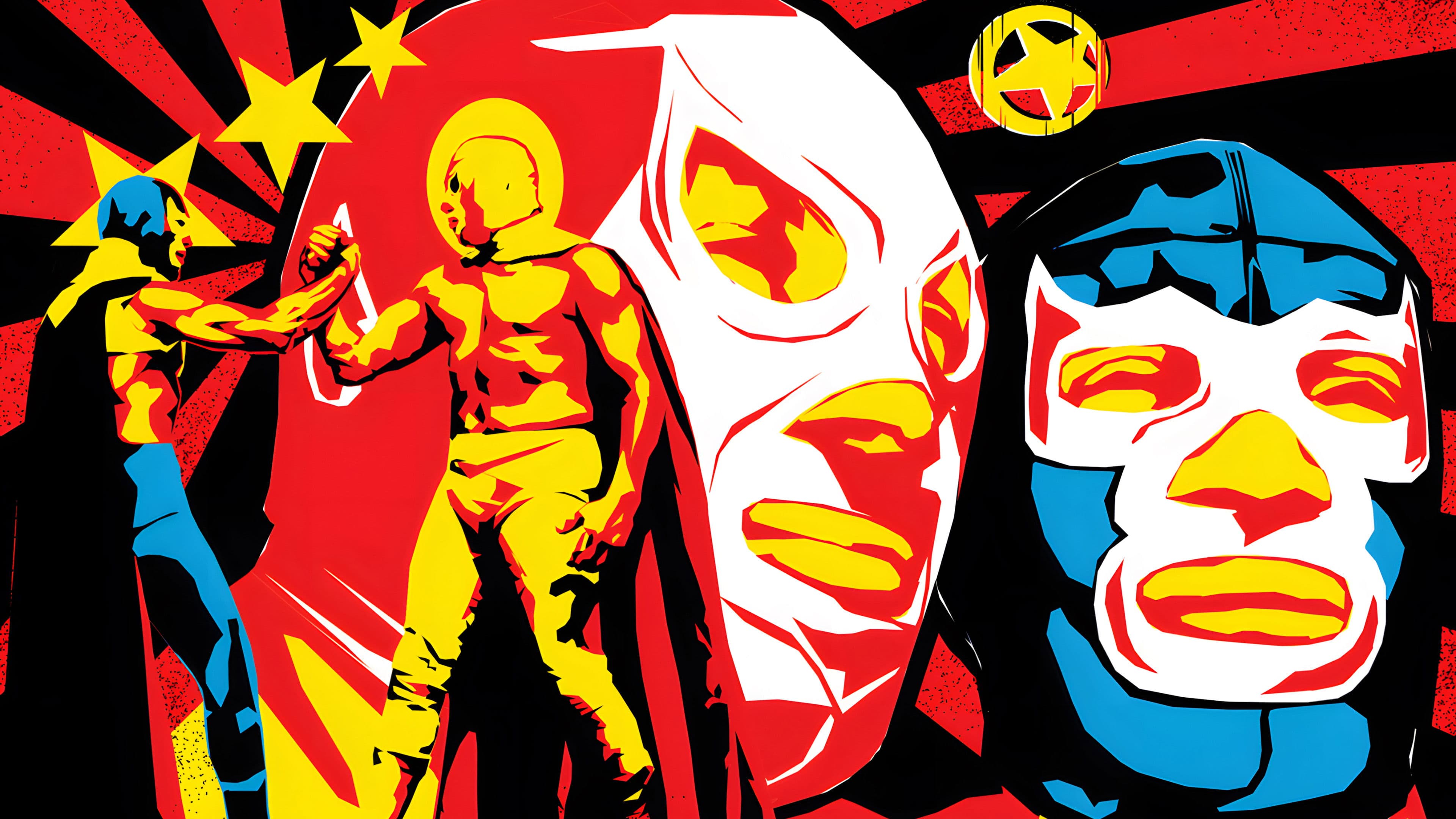 Santo vs. Blue Demon in Atlantis backdrop