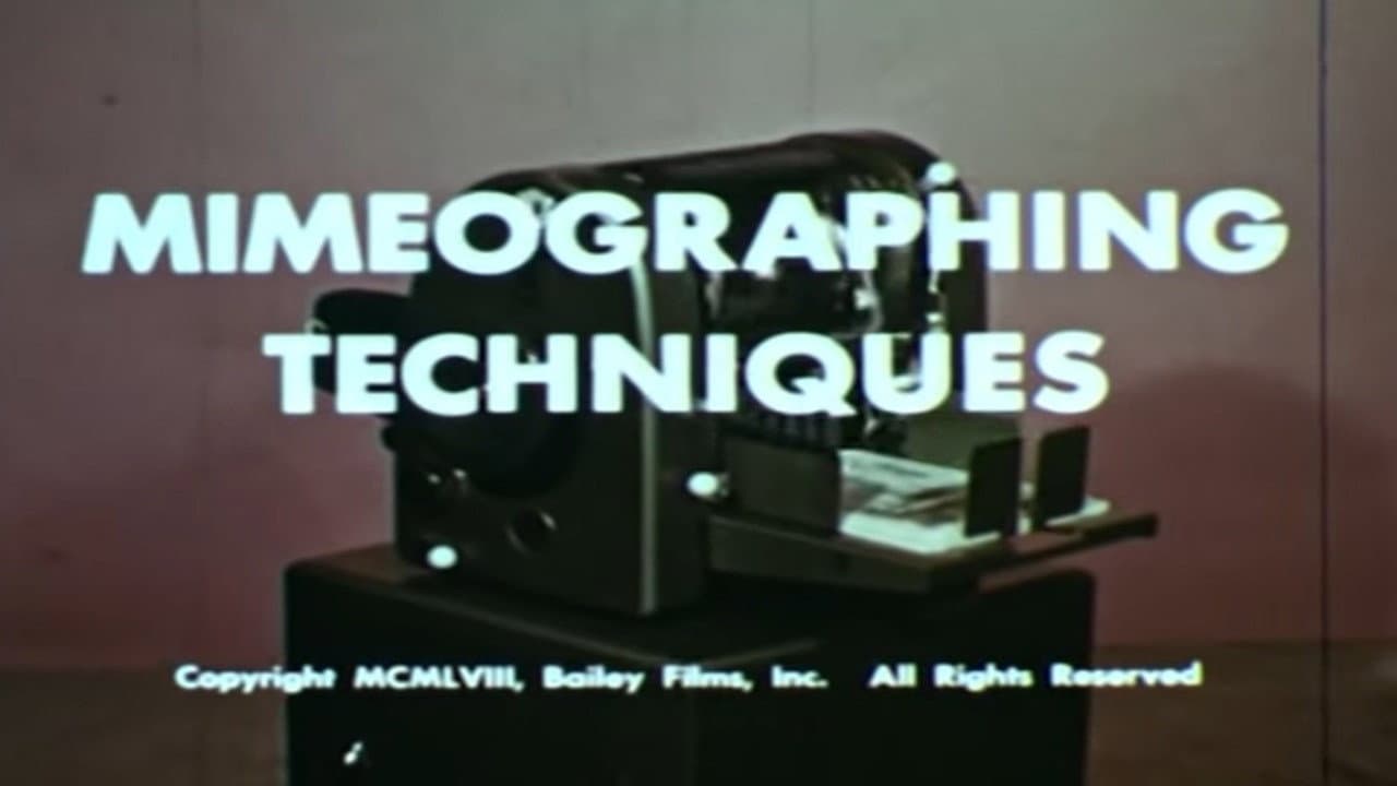Mimeographing Techniques backdrop