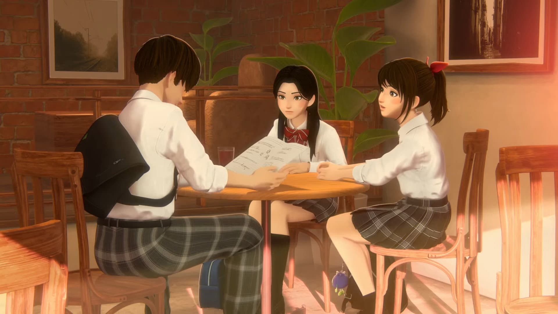 high school girl & the magic notebook backdrop