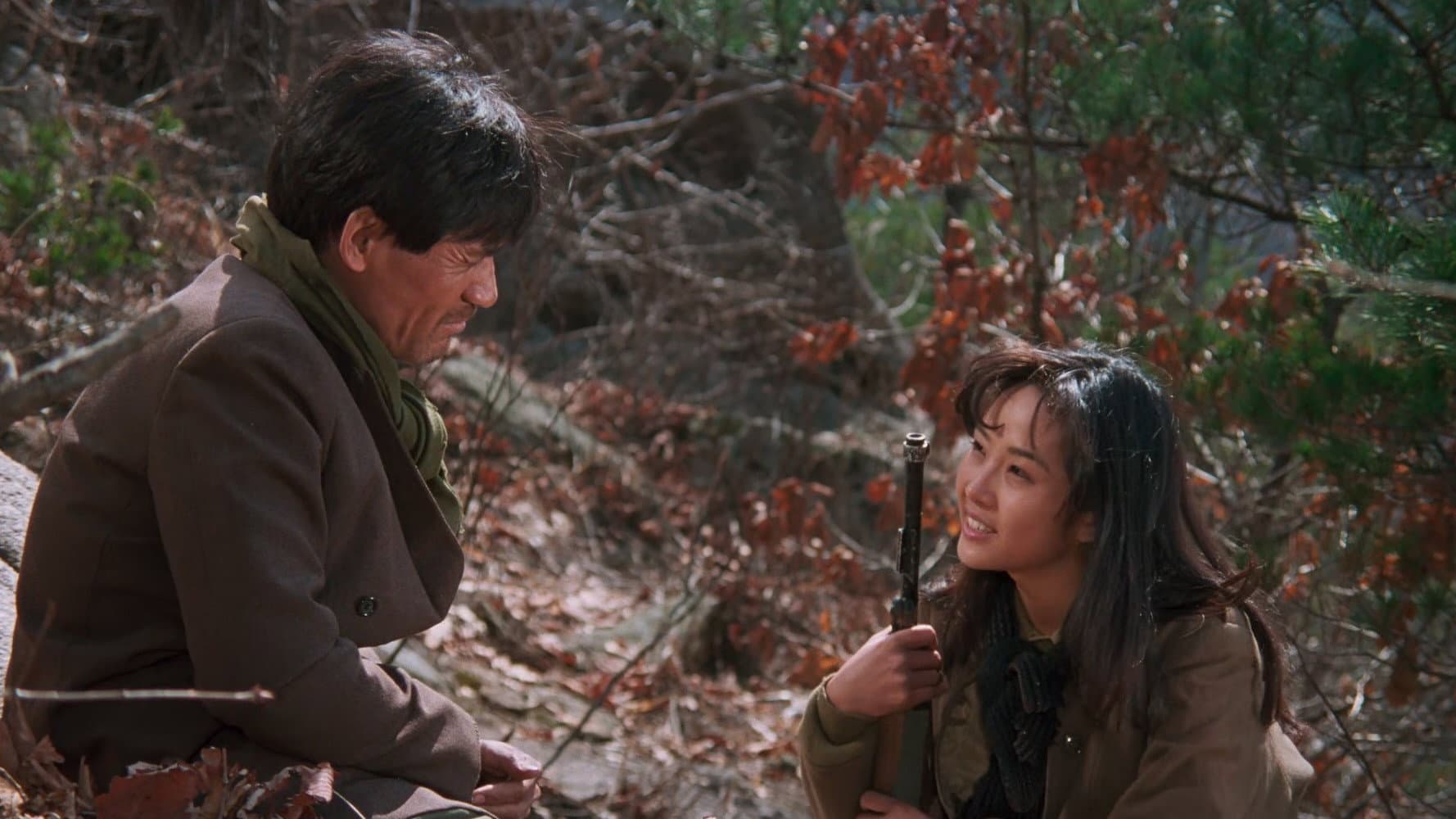 North Korean Partisan in South Korea backdrop