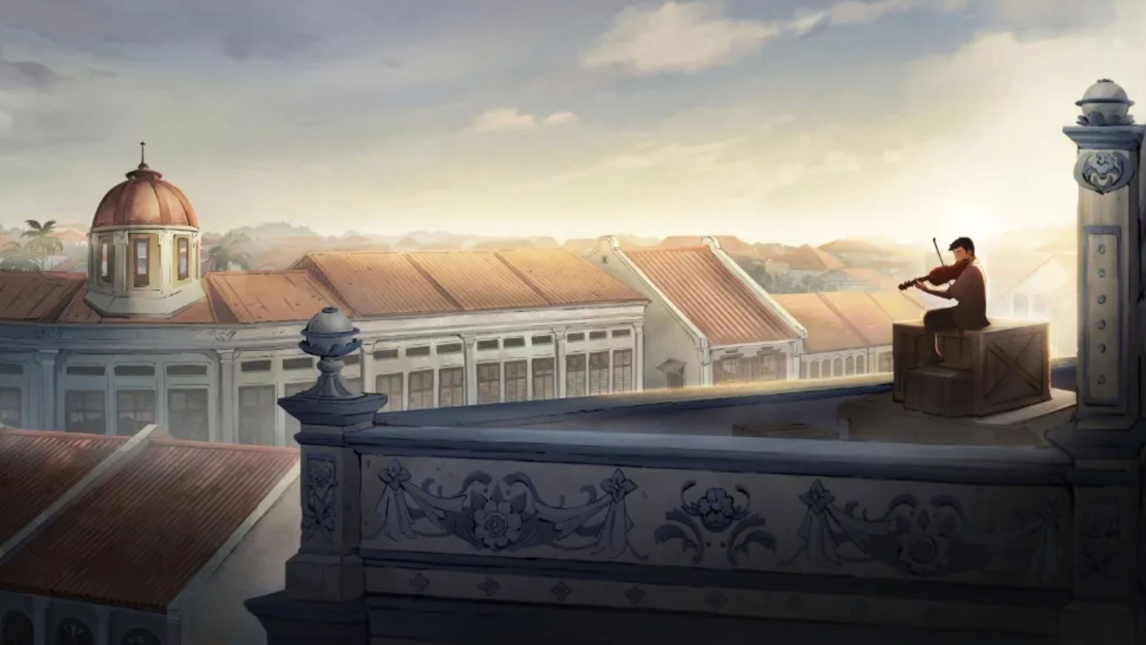 The Violinist backdrop