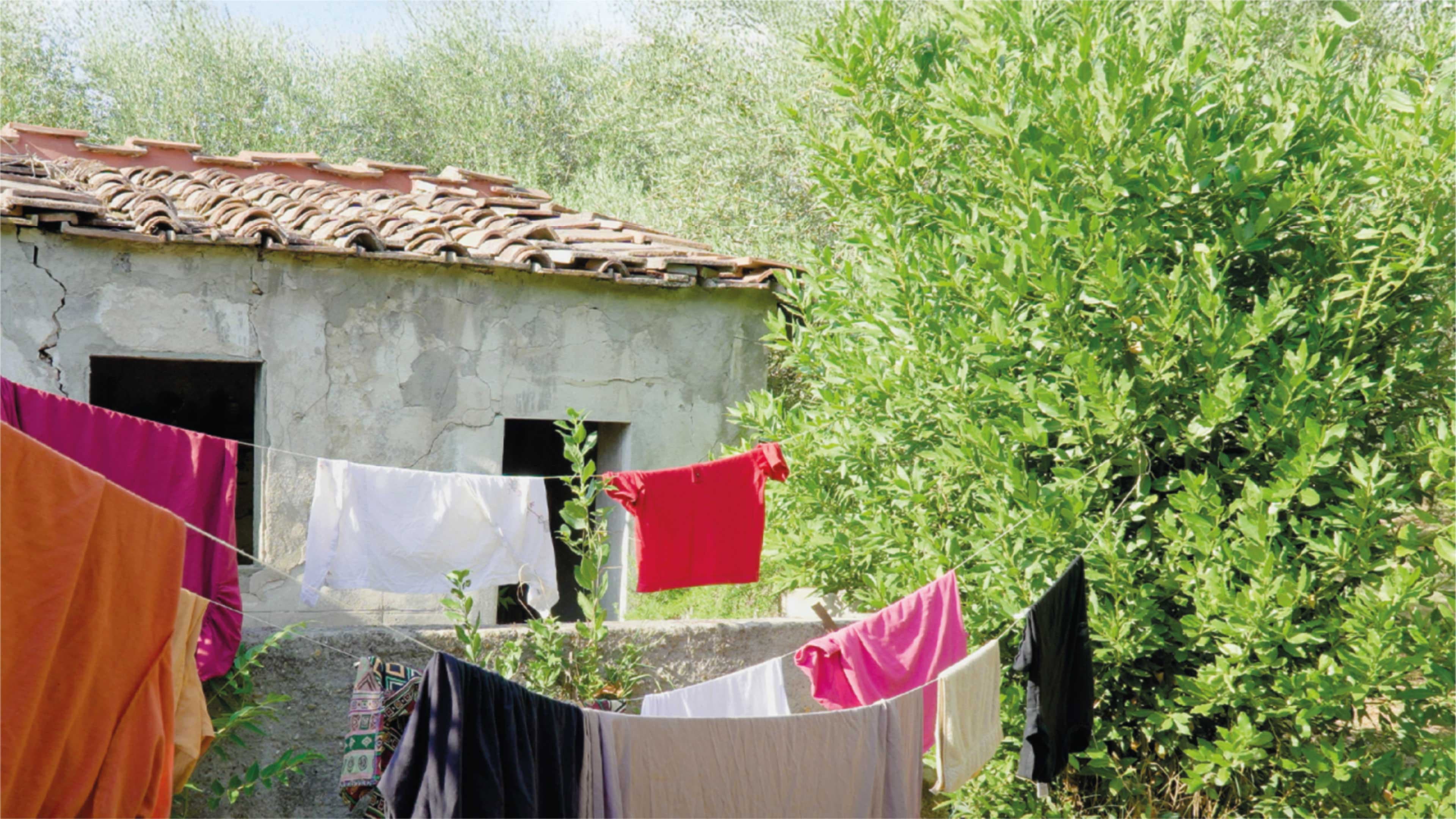 Clothes Hanging Out to Dry in Daily Faith backdrop