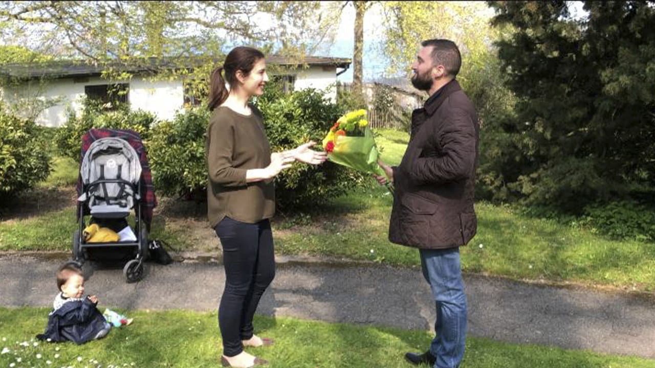 The Man Who Loved Flowers backdrop