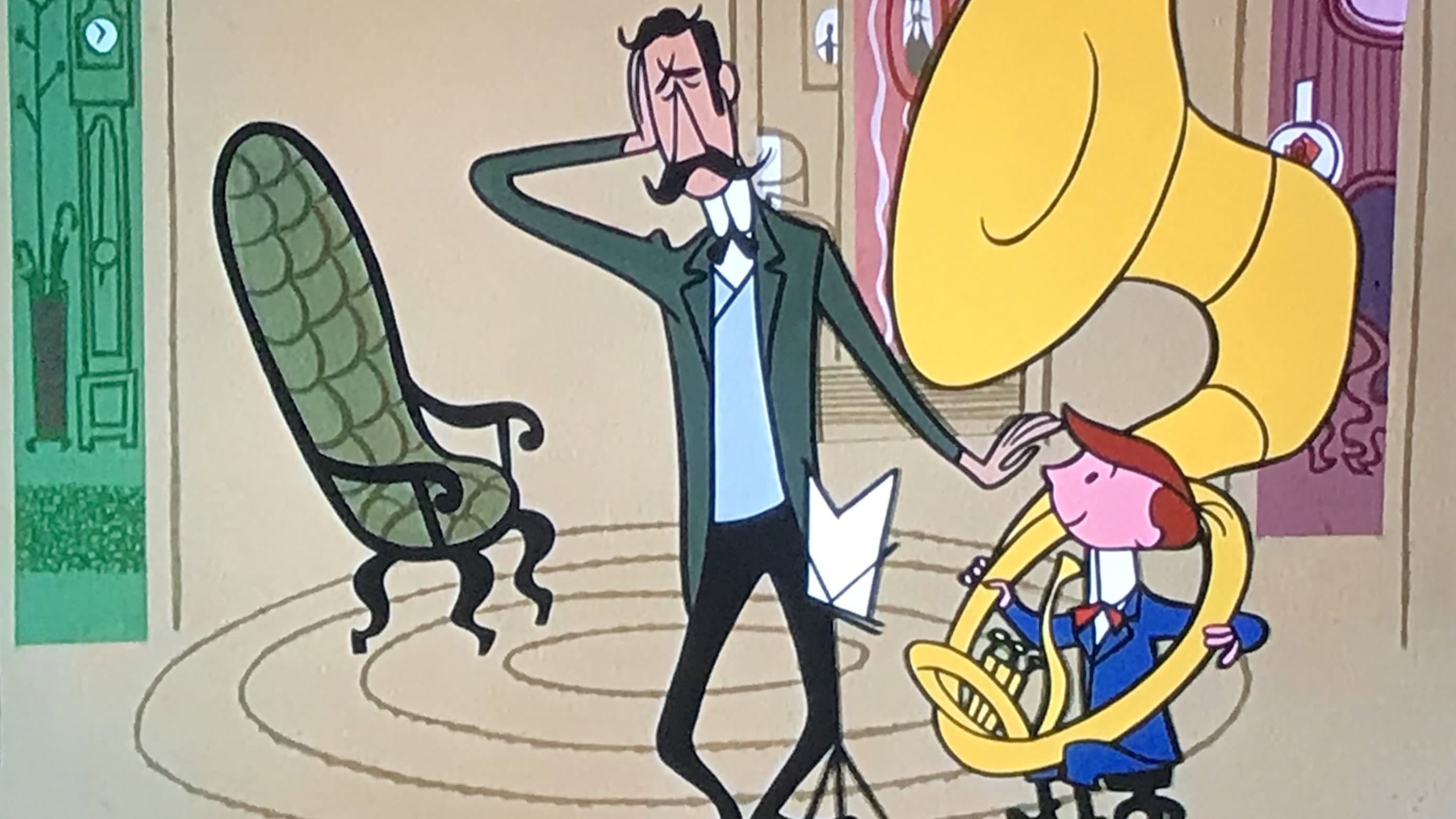 Little Boy with a Big Horn backdrop