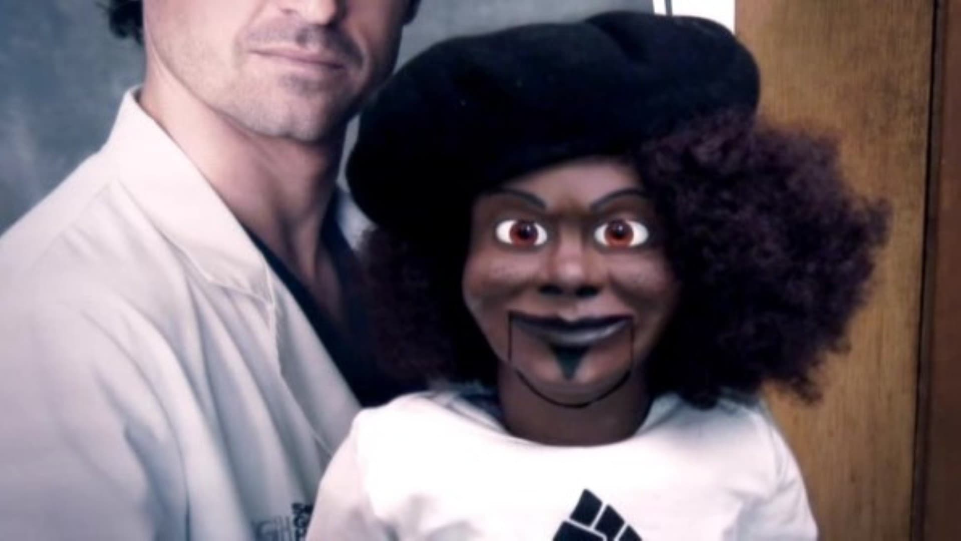 Black Devil Doll backdrop