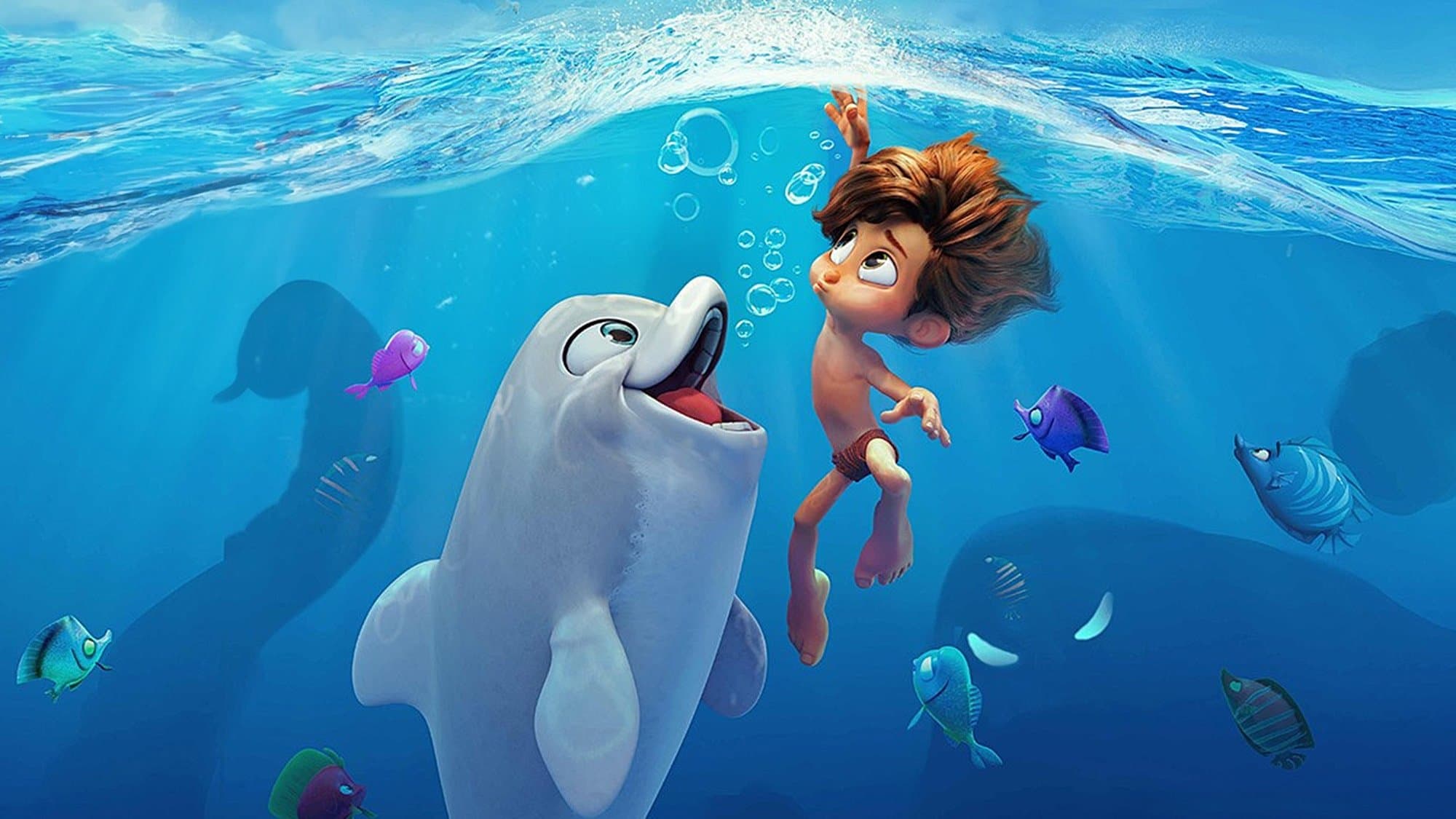 Dolphin Boy backdrop