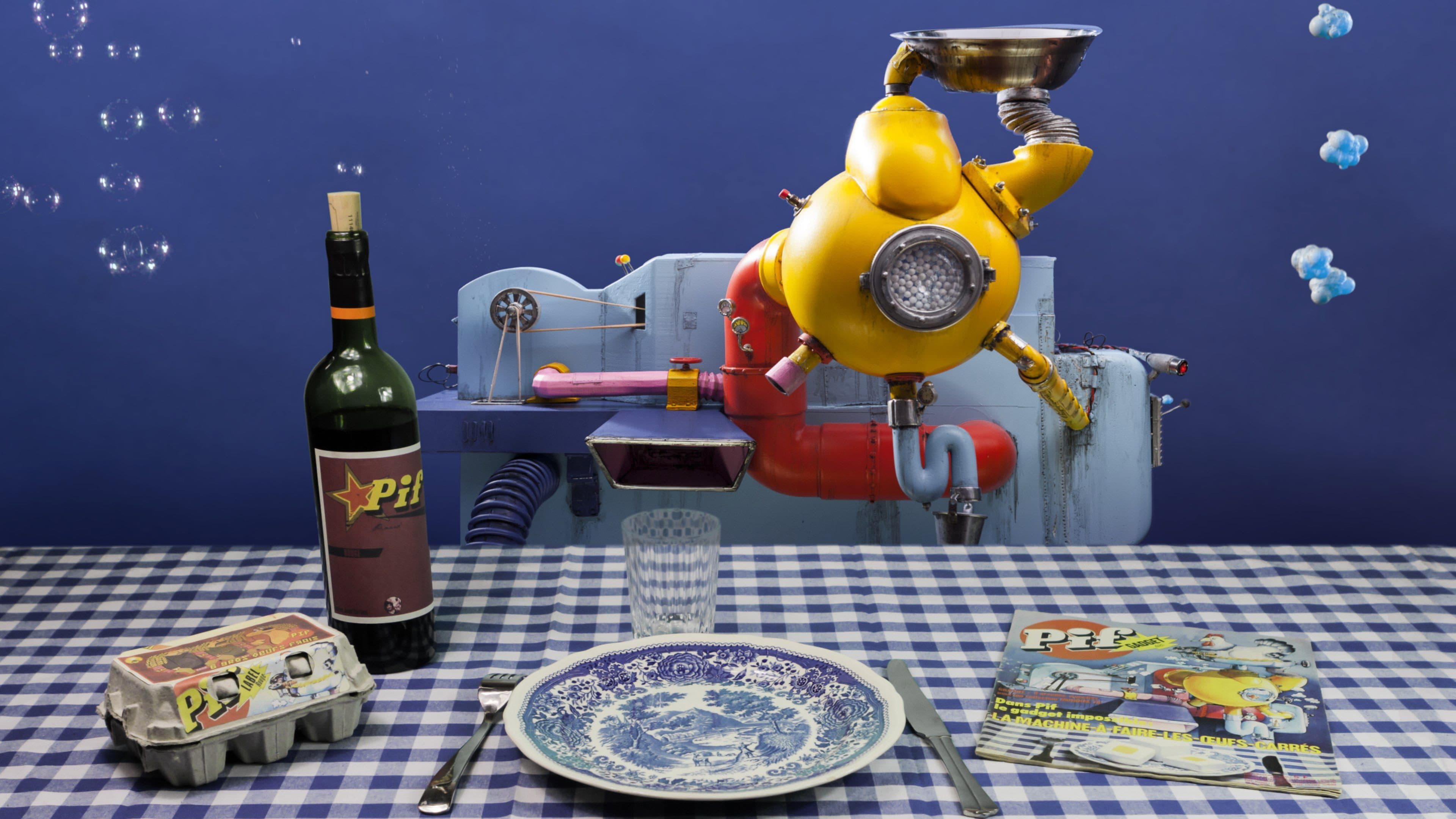 Pif, Behind the gimmicks backdrop