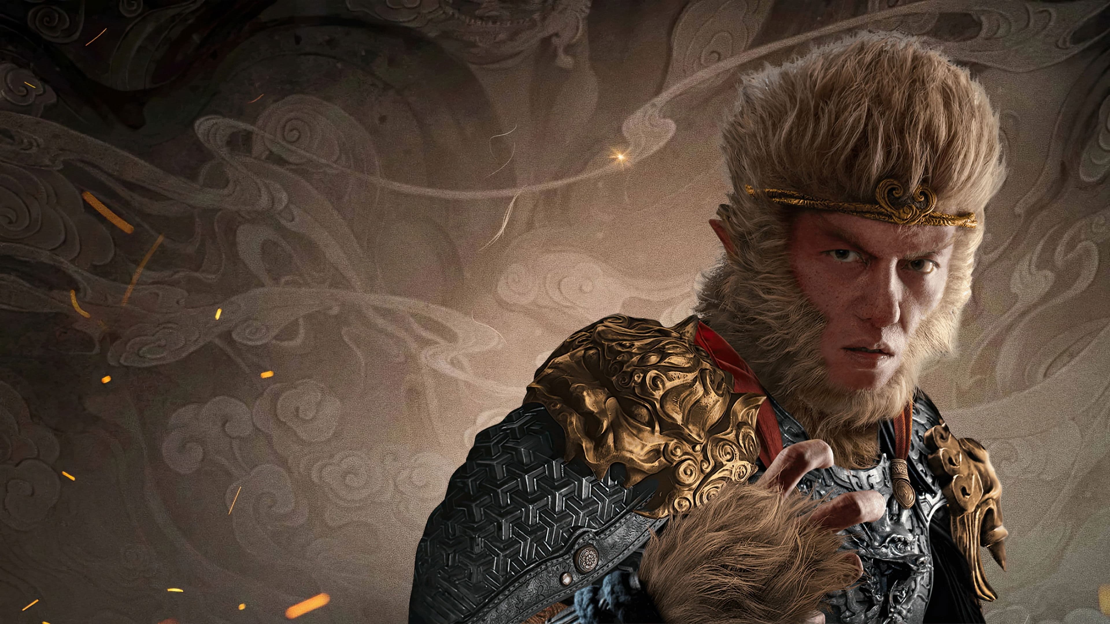 Monkey King Fight Lion Camel backdrop