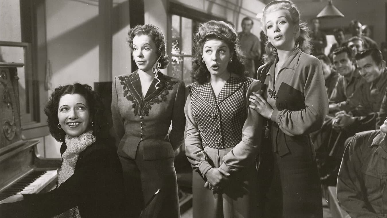 Four Jills in a Jeep backdrop