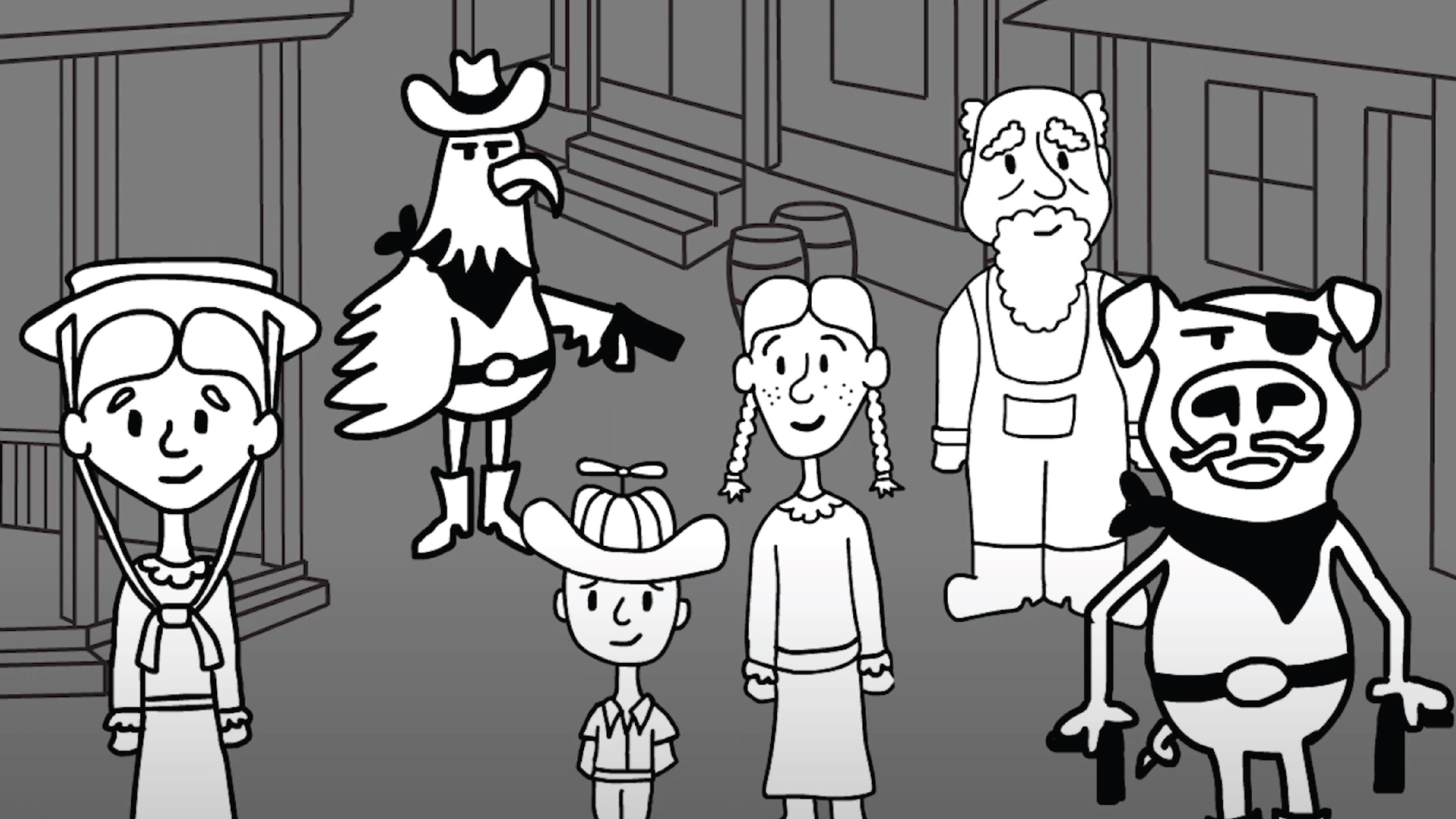 Cow The Cowboy backdrop