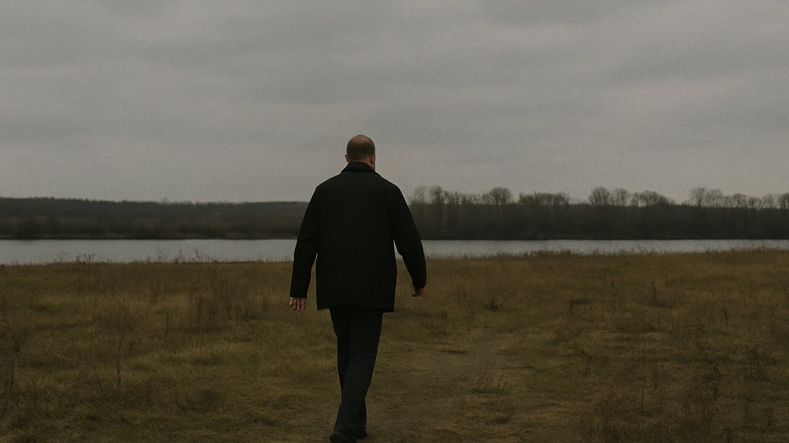 The Man Walking to the River backdrop