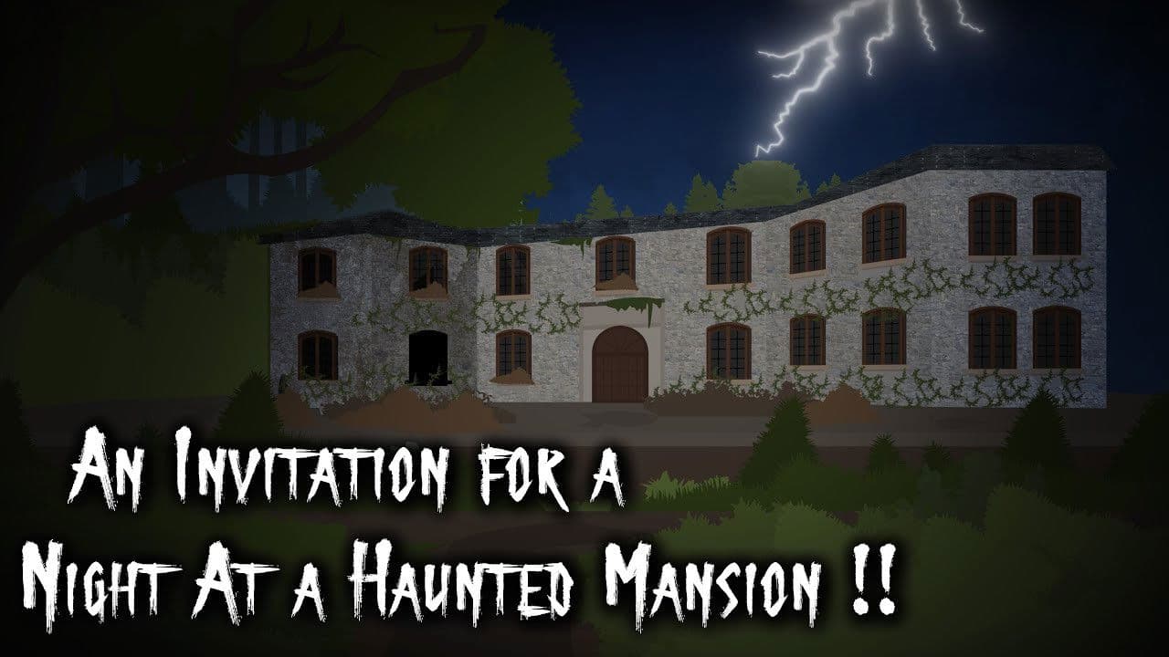 An Invitation for a Night at a Haunted Mansion !! backdrop