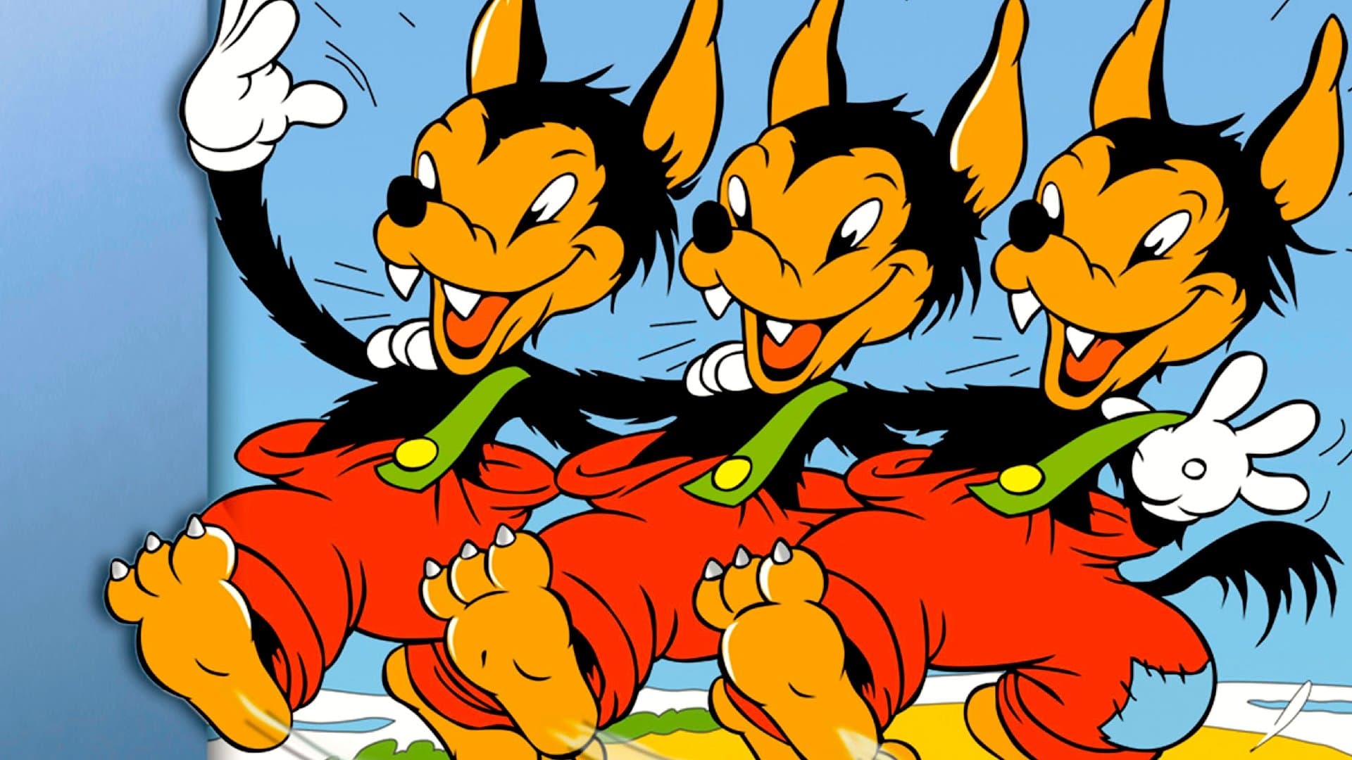 Three Little Wolves backdrop