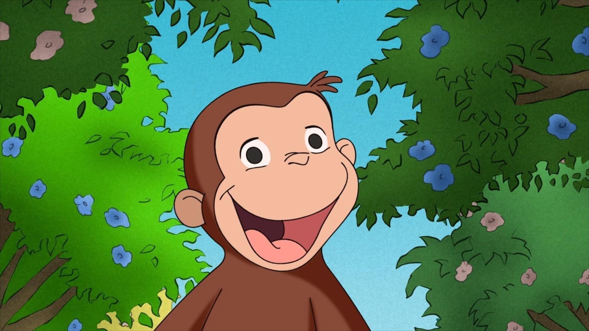 Curious George Swings into Spring backdrop