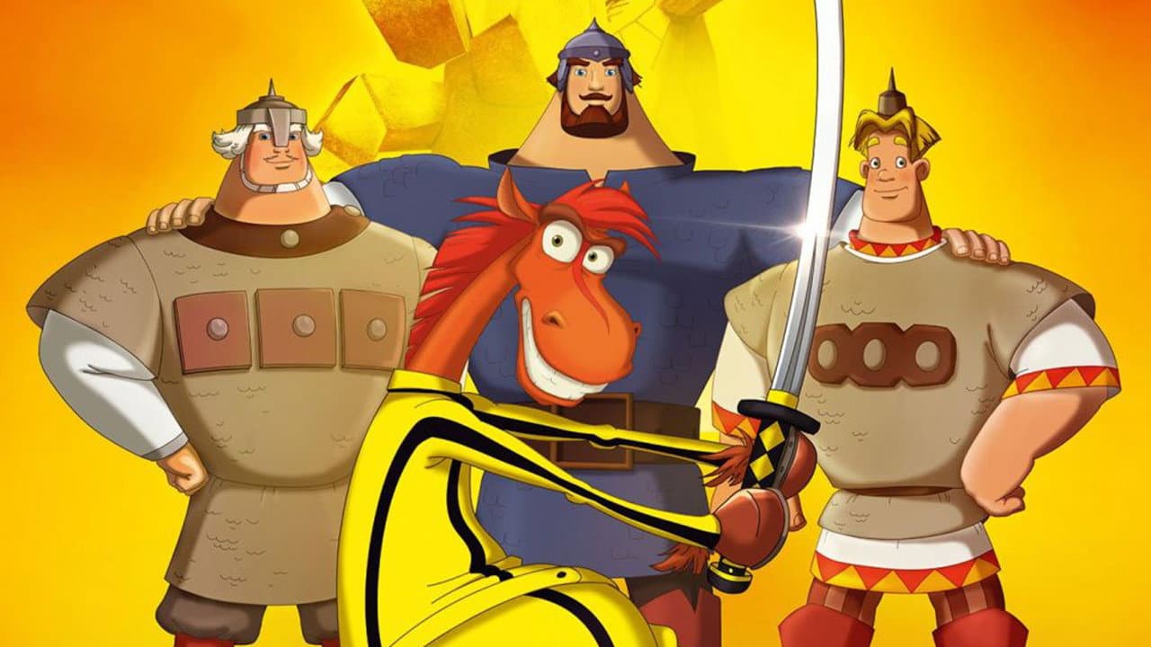 Three Heroes and Julius Caesar backdrop