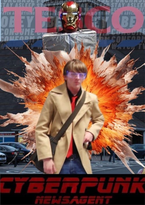 Cyberpunk Newsagent poster