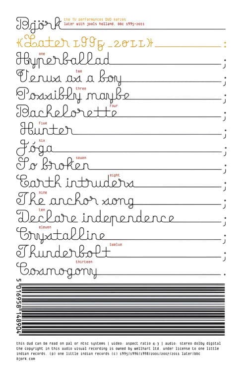 Björk: Later 1995-2011 poster