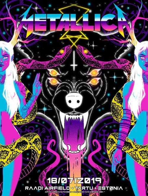 Metallica at Raadi Airfield Estonia in Tartu poster