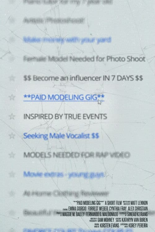 **PAID MODELING GIG** poster