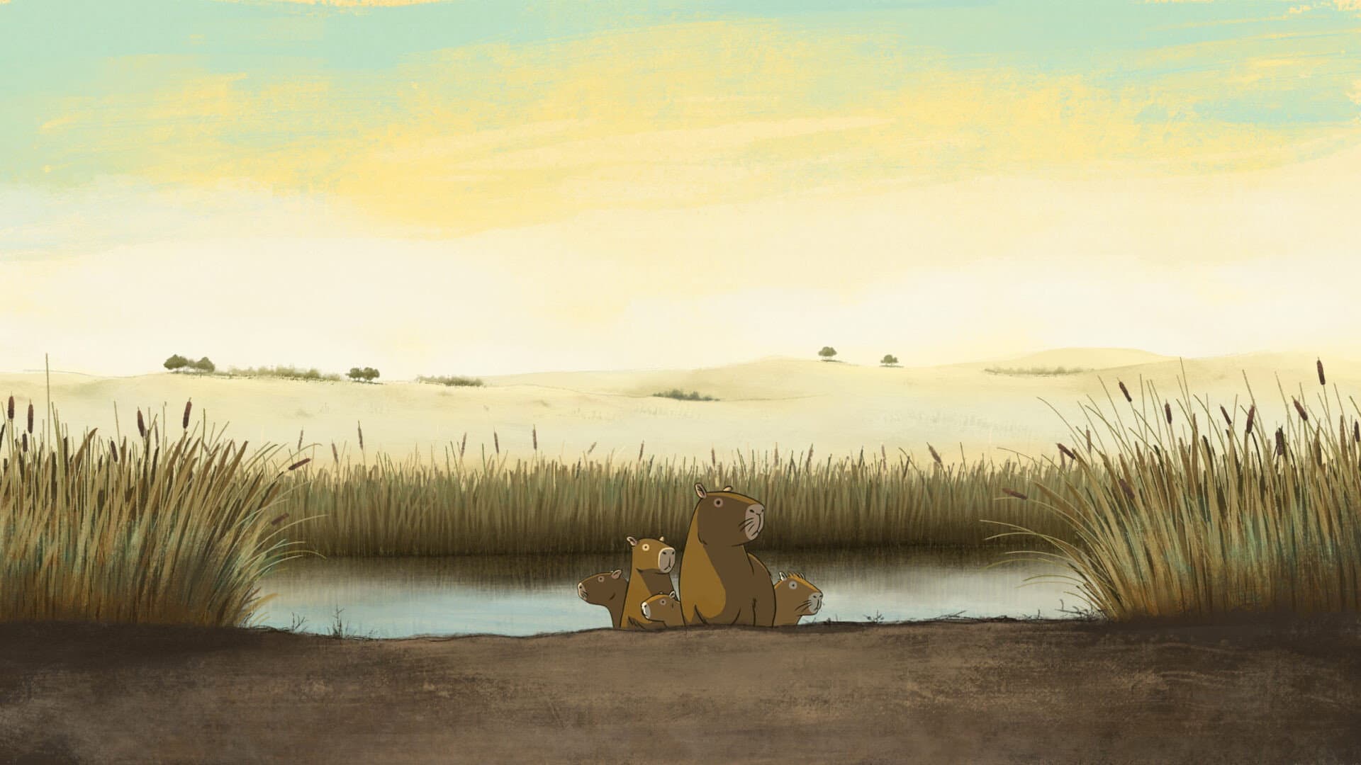 Capybaras backdrop