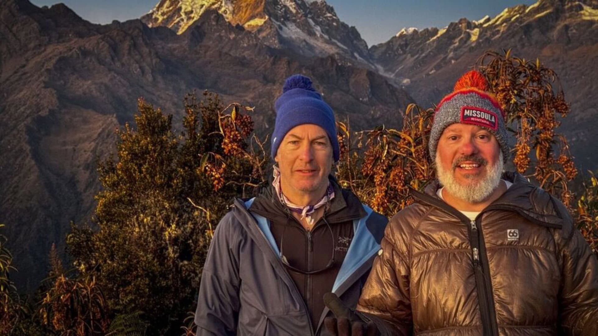 Bob and David Climb Machu Picchu backdrop